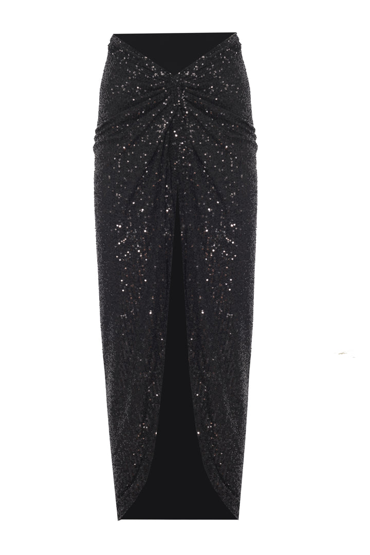 ROWEE SKIRT - BLACK SEQUINED