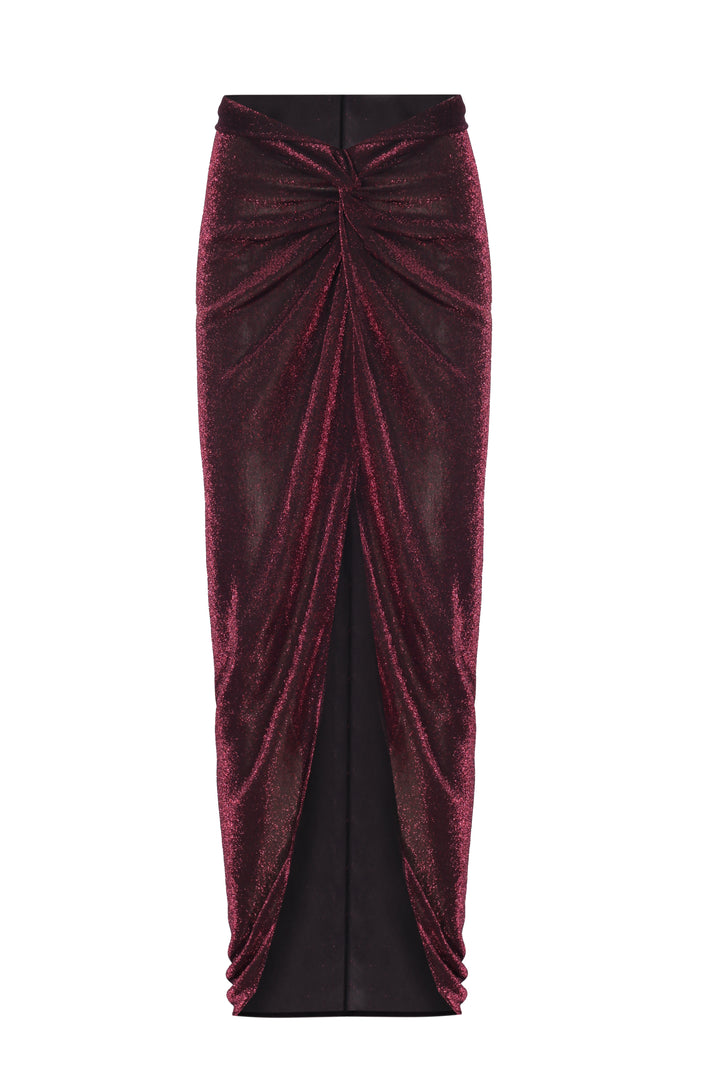 ROWEE SKIRT - SHINY BURGUNDY