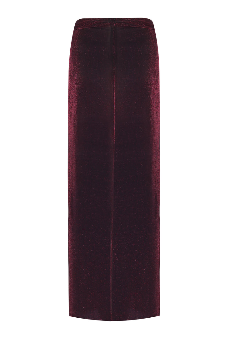 ROWEE SKIRT - SHINY BURGUNDY